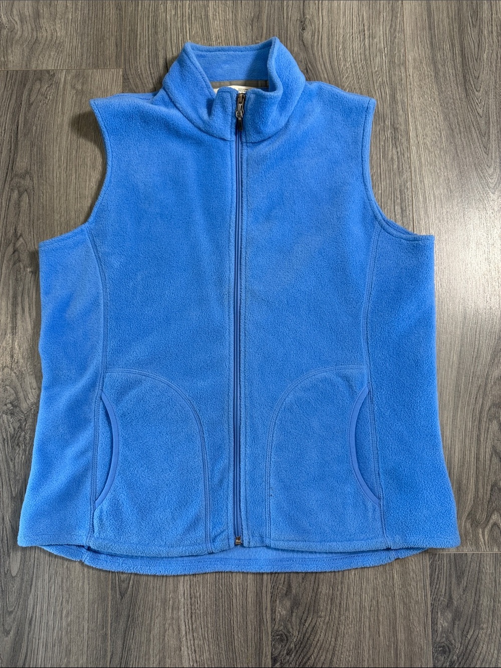 Woolrich Bright Blue Fleece Vest - Zip Front Women’s Layering Piece